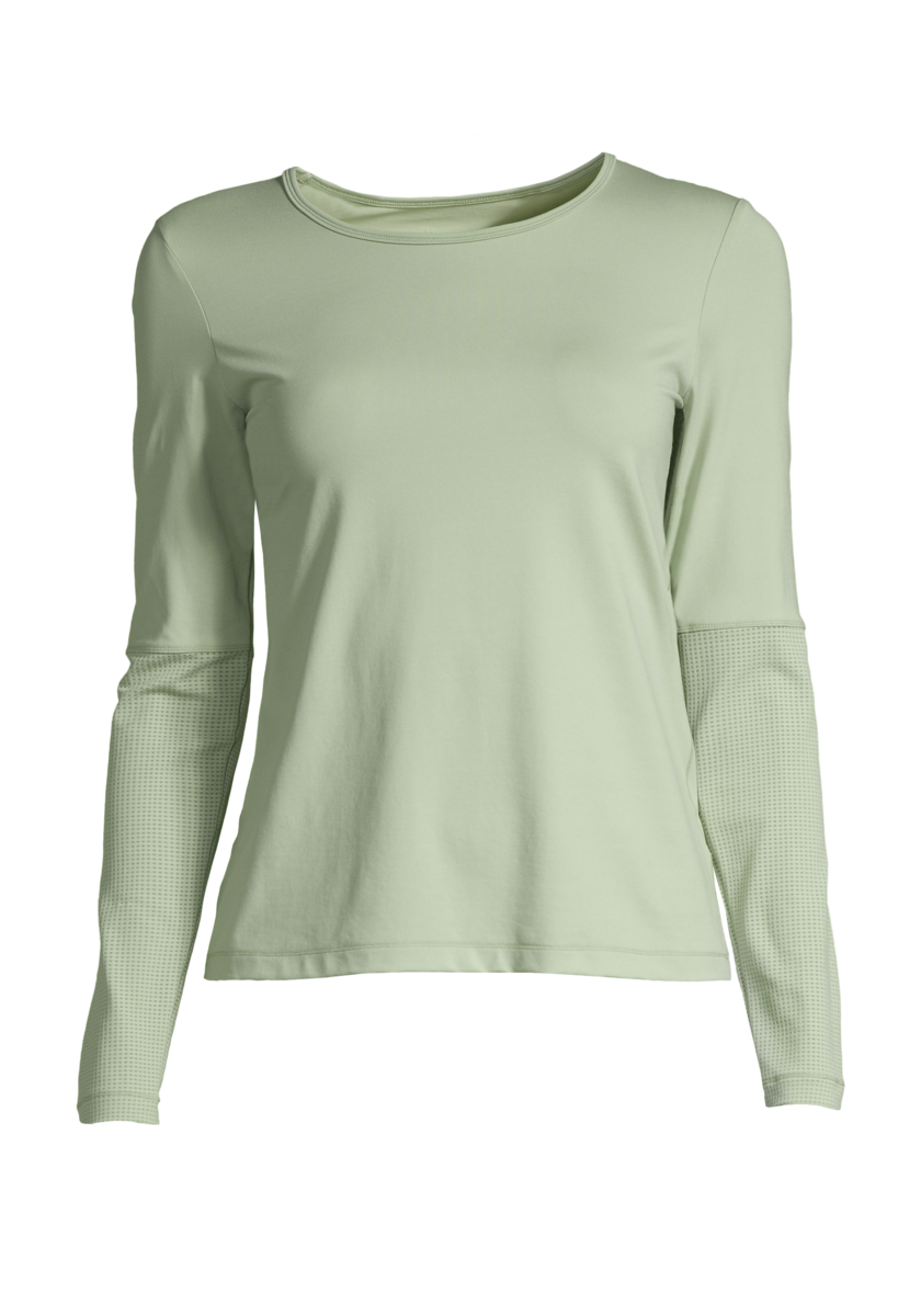 Essential Long Sleeve with Mesh Insert – Calming Green