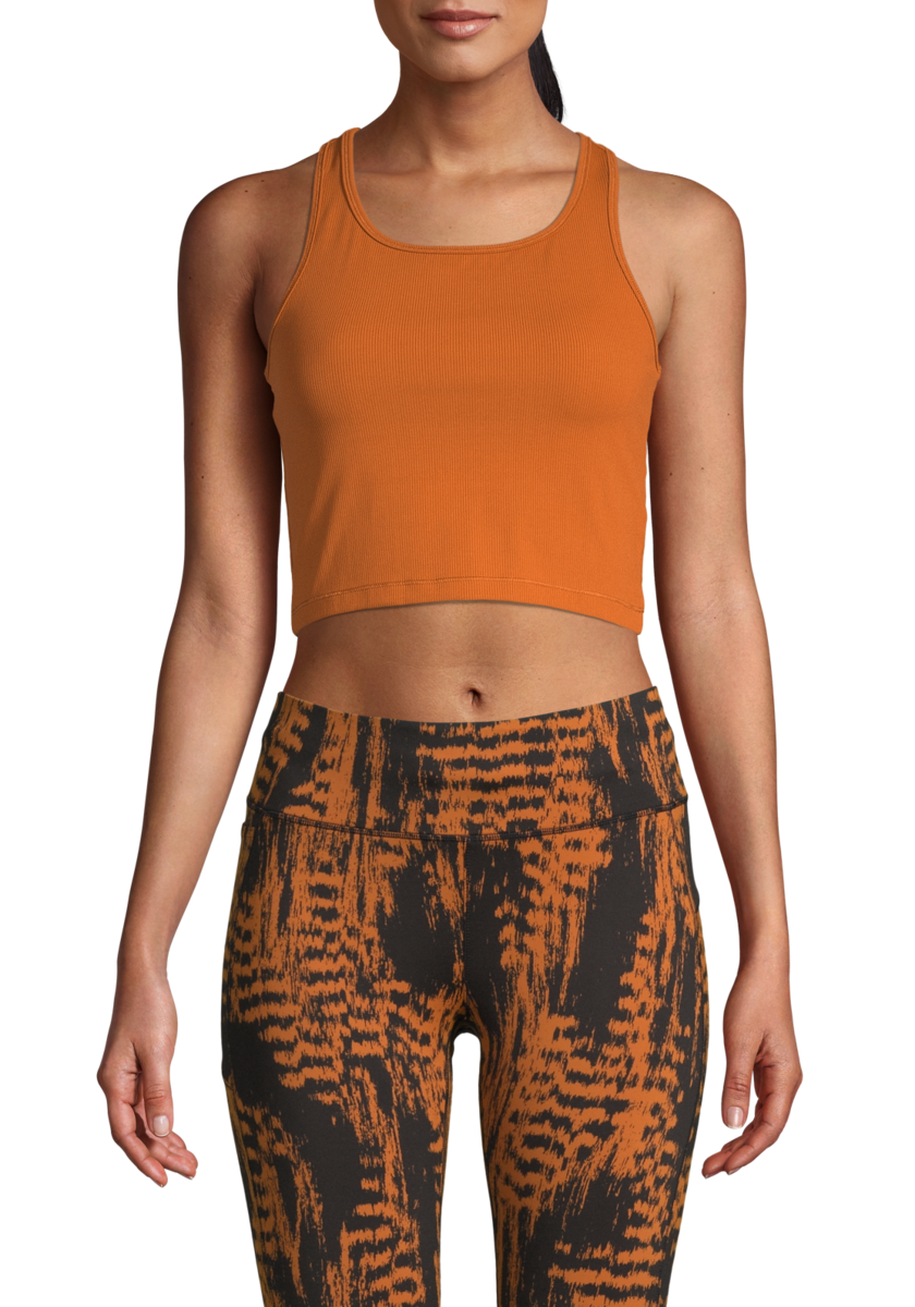 Crop Rib Racerback – Hazel Brown