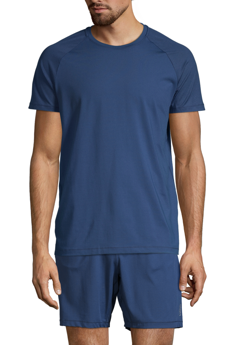 M Structured Tee – Intense Steady Blue