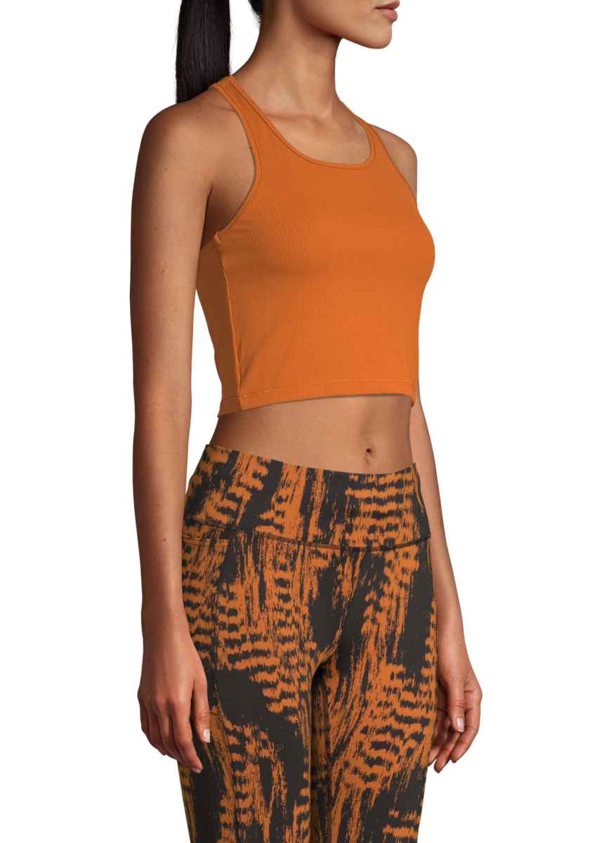 Crop Rib Racerback – Hazel Brown