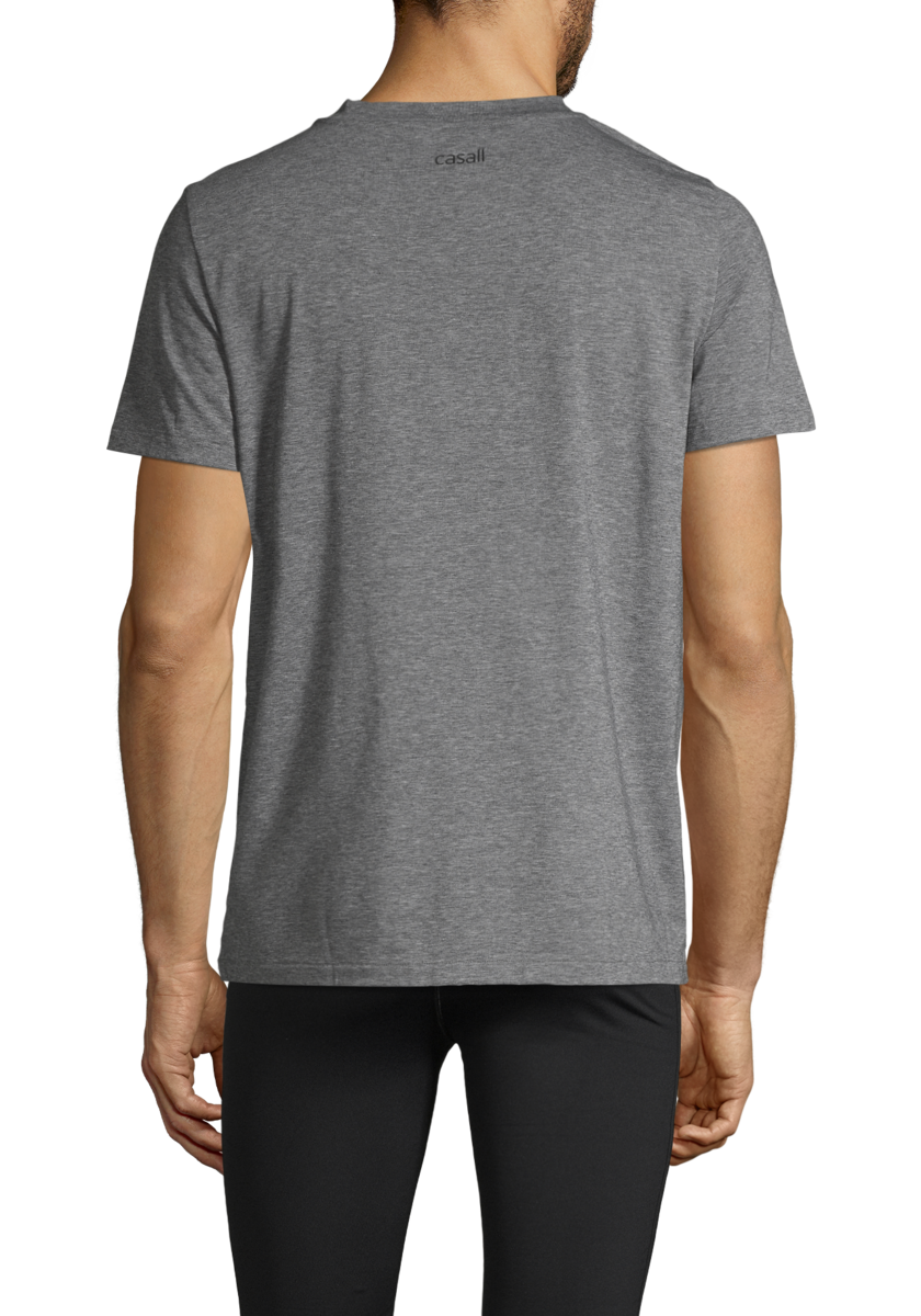 M Logo Tee - Dk grey melange