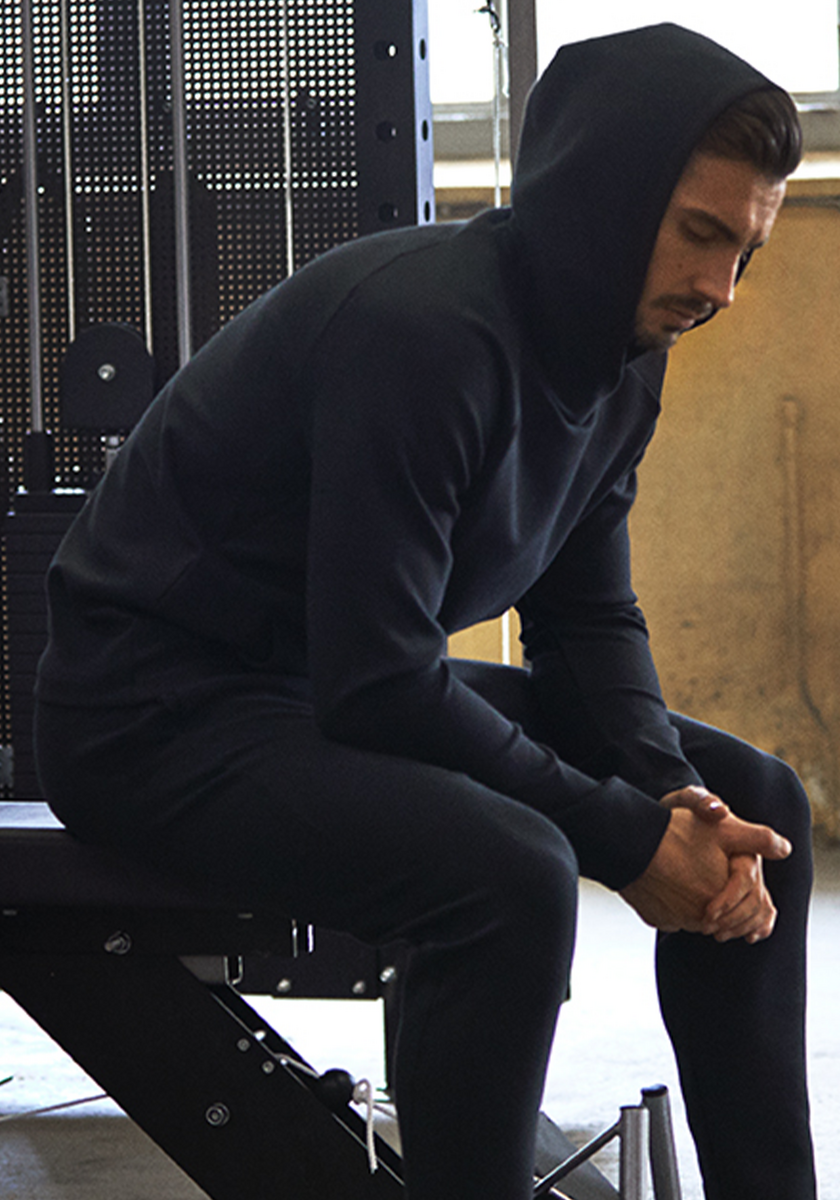 M Double Knit Hoodie - Black